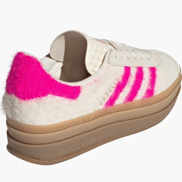💓 ADIDAS GAZELLE BOLD PINK CREAM FUR 💗 - Picture 4 of 4